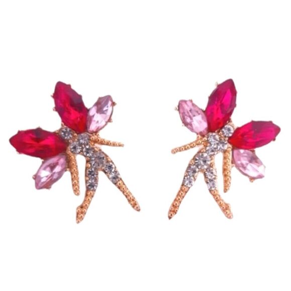 Fairy Tinkerbell Sparkling Rhinestones Earrings - Picture 2 of 12